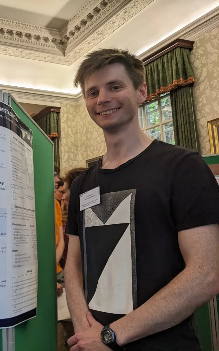Luke Naylor presenting poster at Imperial College London